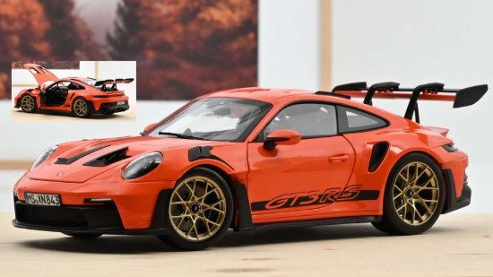 Immagine di PORSCHE 911 GT3 RS 2022 GULF ORANGE 1:18