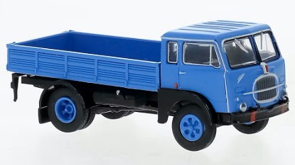 Immagine di FIAT 642 FLATBED PLATFORM TRAILER BLUE/BLACK 1:87