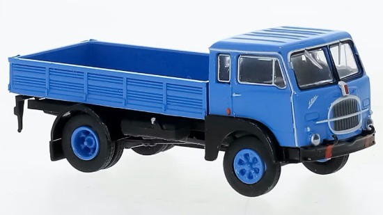 Immagine di FIAT 642 FLATBED PLATFORM TRAILER BLUE/BLACK 1:87