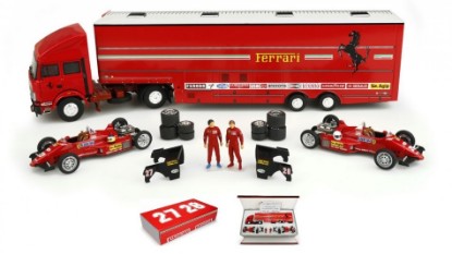 Immagine di IVECO FERRARI F1 RACE TRANSPORTER MONTE CARLO GP 1984 SET ED.LIM.1:43