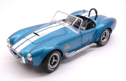 Immagine di AC COBRA 427 MKII 1965 METALLIC BLUE W/WHITE STRIPES 1:18