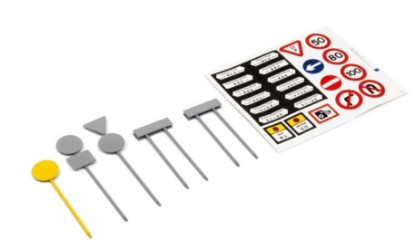 Immagine di SET ROAD SIGNS METALLIC 1:43