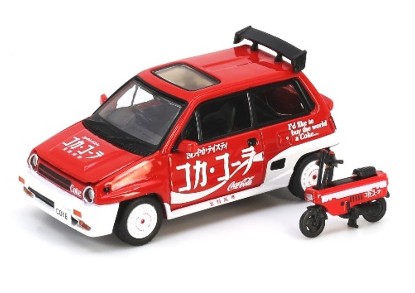 Immagine di HONDA CITY TURBO II COCA COLA WITH MOTOCAMPO LIVERY 1:64