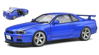 Immagine di NISSAN SKYLINE GT-R (R34) COUPE 1999 BLUE 1:18