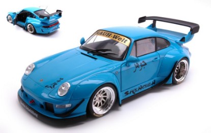 Immagine di PORSCHE 911 993 RWB BODYKIT COUPE 2018 LIGHT BLUE 1:18
