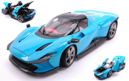 Immagine di FERRARI DAYTONA SP3 LIGHT BLUE SIGNATURE W/OPENINGS 1:18