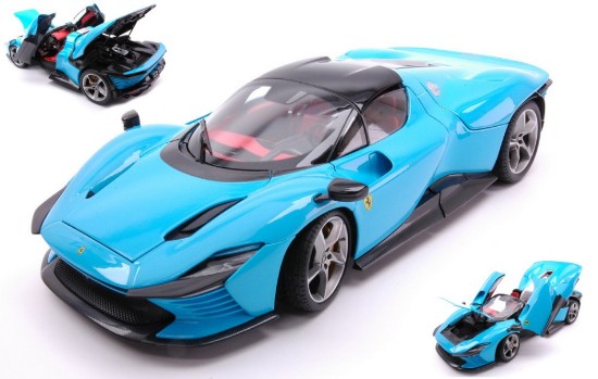 Immagine di FERRARI DAYTONA SP3 LIGHT BLUE SIGNATURE W/OPENINGS 1:18