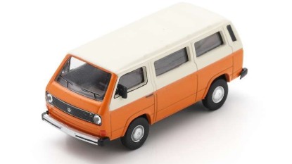 Immagine di VOLKSWAGEN T3 LUXUS BUS 2-TONE BEIGE/ORANGE 1:64