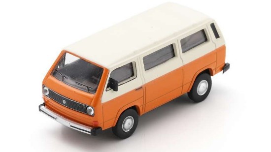 Immagine di VOLKSWAGEN T3 LUXUS BUS 2-TONE BEIGE/ORANGE 1:64