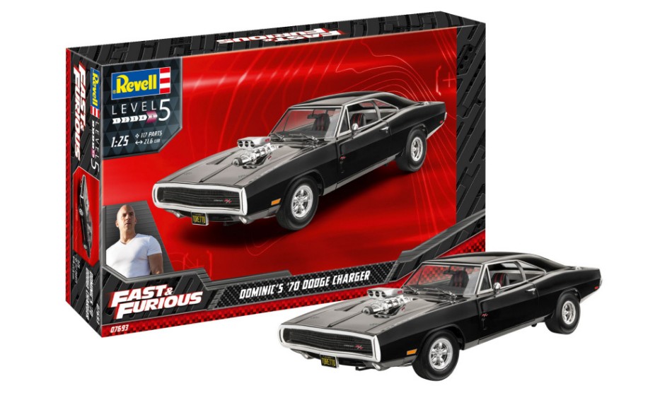 KIT MODELLINO AUTO STATICO REVELL DODGE CHARGER FAST FURIOUS MODEL SET 1:25