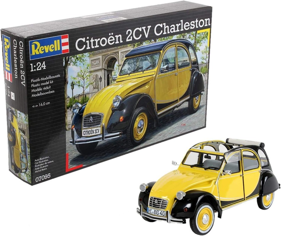 KIT MODELLINO AUTO STATICO REVELL CITROEN 2CV CHARLESTON MODELLISMO SCALA 1:24