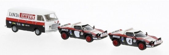 Immagine di SET LANCIA STRATOS HF AND FIAT 238 BOX WAGON LANCIA RALLY TEAM 1:87