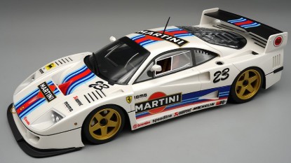 Immagine di FERRARI F40 LM 1996 WHITE MARTINI VERSION WITH GOLD RIMS 1:18