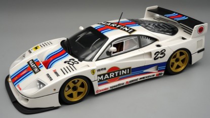 Immagine di FERRARI F40 LM 1996 WHITE MARTINI VERSION WITH GOLD RIMS 1:18