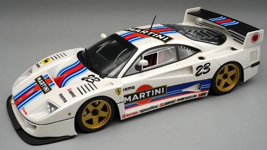 Immagine di FERRARI F40 LM 1996 WHITE MARTINI VERSION WITH GOLD RIMS 1:18