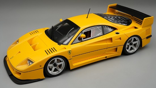 Immagine di FERRARI F40 LM 1996 PRESS VERSION MODENA YELLOW WITH SILVER RIMS 1:18