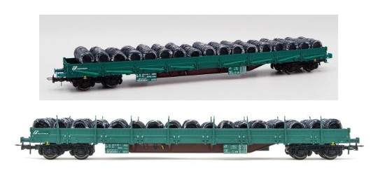 Immagine di FS 4-AXLE STAKE WAGON WAGON TYPE RES GREEN LIVERY LOADED EP.VI 1:87