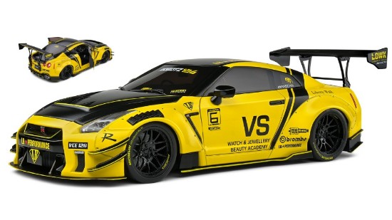 Immagine di NISSAN GT-R (R35) LIBERTY WALK BODY KIT 2.0 COUPE 2022 YELLOW/BLACK 1:18