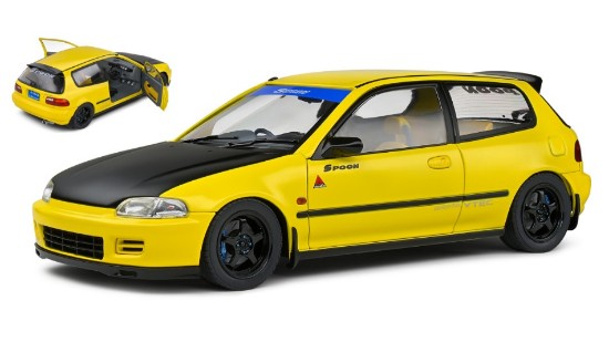 Immagine di HONDA CIVIC EG6 SiR II SPOON 1991 YELLOW/BLACK 1:18