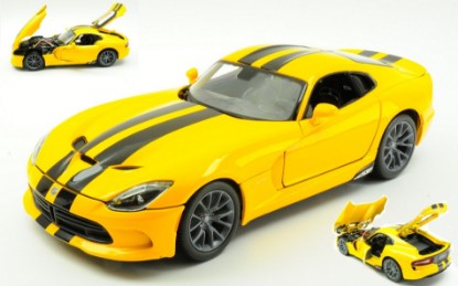 Immagine di DODGE VIPER GST 2013 YELLOW W/BLACK STRIPES 1:18