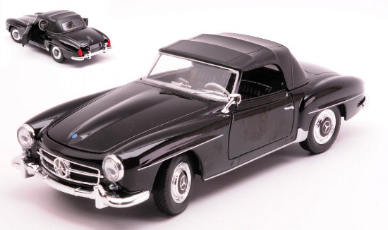 Immagine di MERCEDES 190SL CLOSED SOFT TOP 1955 BLACK 1:24