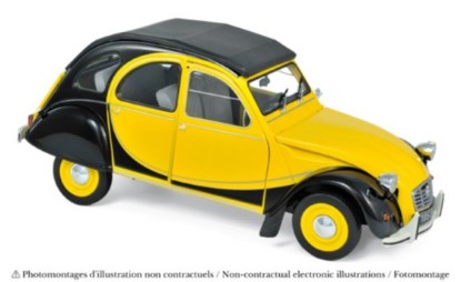 Immagine di CITROEN 2CV CHARLESTON 1982 HELIOS YELLOW & BLACK REPRODUCTION 1:18