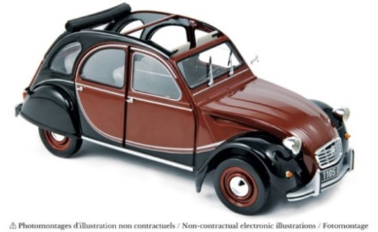 Immagine di CITROEN 2 CV CHARLESTON 1982 RED/BLACK REPRODUCTION 1:18