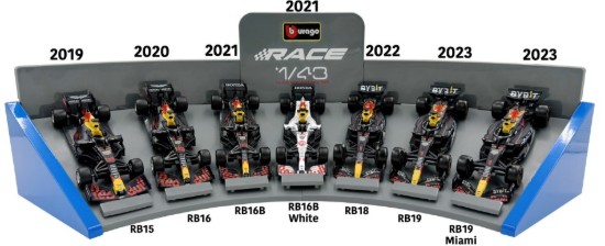 Immagine di RED BULL RB15, RB16, RB16B, RB16B WHITE, RB18, RB19, RB19 MIAMI 1:43