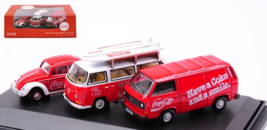 Immagine di 3 PIECES VW SET COCA COLA 1:76