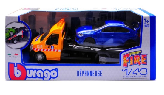 Immagine di SUBARU IMPREZA + FLATBED TRANSPORTER 1:43