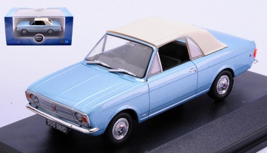 Immagine di FORD CORTINA MKII CRAYFORD CONVERTIBLE METALLIC LIGHT BLUE/WHITE 1:43