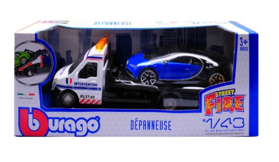 Immagine di BUGATTI CHIRON + FLATBED TRANSPORTER 1:43