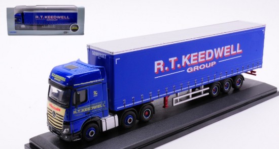 Immagine di BILICO MERCEDES ACTROS GSC CURTAINSIDE KEEDWELL GROUP 1:76