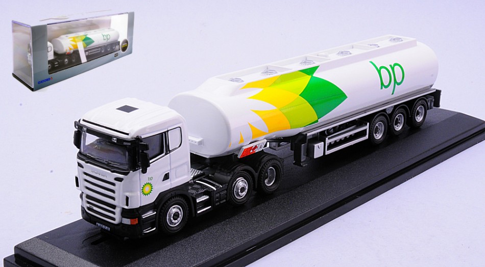 MODELLINO CAMION STATICO OXFORD SCANIA BP TANKER MODELLISMO SCALA 1:76