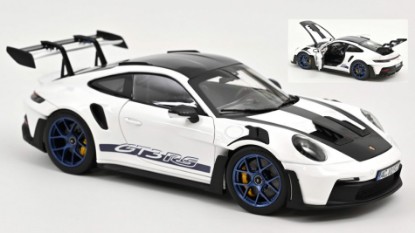 Immagine di PORSCHE 911 GT3 RS W/WEISSACH PACK 2022 WHITE/INDIGOBLUE 1:18