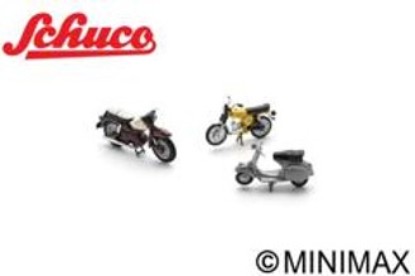 Immagine di SET MOTORCYCLE KREIDLER FLORETT SUPER/VESPA GS/SIMSON S52 1:43