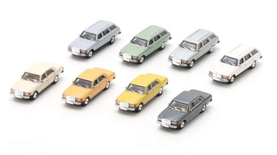 Immagine di SET MERCEDES W 123 4 SEDAN+4 STATION W. DIE CAST 1:87