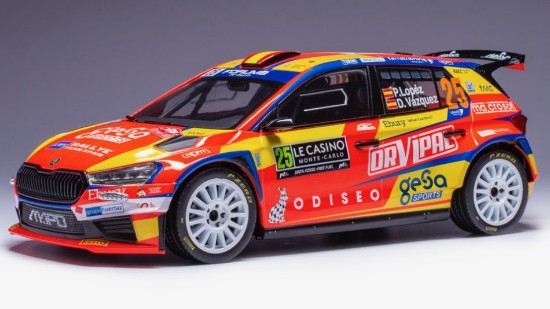Immagine di SKODA FABIA RALLY2 N.25 RALLY MONTE CARLO 2024 LOPEZ-VASQUEZ 1:18
