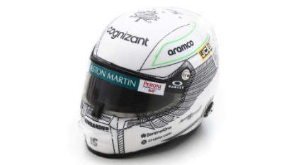 Immagine di CASCO ASTON MARTIN LANCE STROLL JAPANESE GP 2023 1:5
