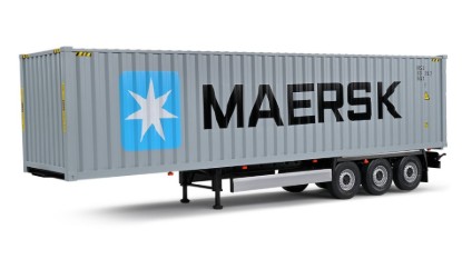 Immagine di CONTAINER TRAILER TRUCK CMA CGM BLUE 1:24