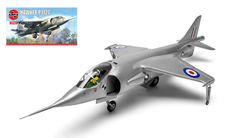 KIT MODELLINO AEREO STATICO DIECAST AIRFIX HAWKER P1127 MODELLISMO SCALA 1:72