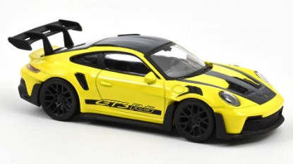 Immagine di PORSCHE 911 GT3 RS 2022 YELLOW AND BLACK STICKERS JET CAR 1:43