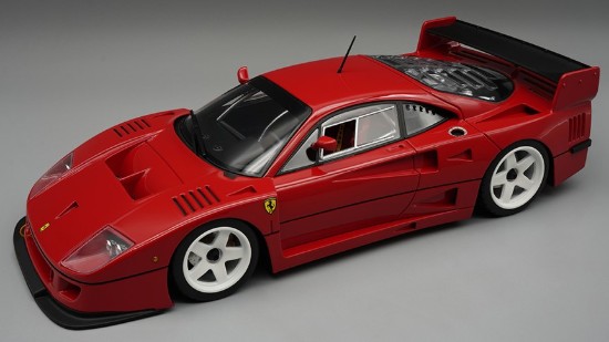 Immagine di FERRARI F40 LM 1996 PRESS VERSION RED AND WHITE WHEELS C/VETRINA