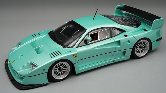 Immagine di FERRARI F40 LM 1996 PRESS VERSION MET.LIGHT BLUE C/VETRINA