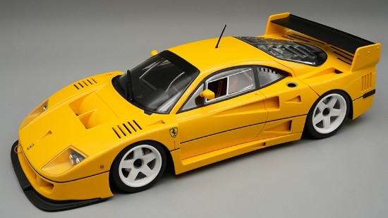 Immagine di FERRARI F40 LM 1996 PRESS VERSION MODENA YELLOW/WHITE WHEELS C/VETRINA