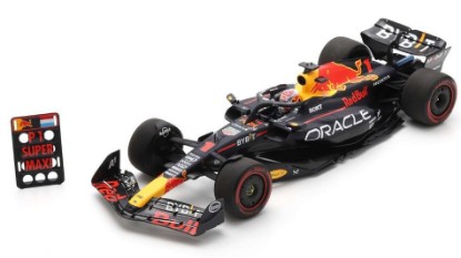 Immagine di RED BULL N.1 WINNER BRITISH GP 2023 MAX VERSTAPPEN WITH PIT BOARD 1:18