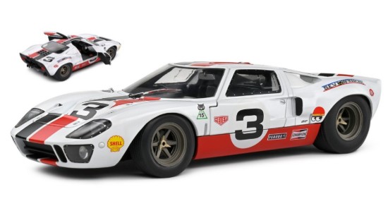 Immagine di FORD GT40 MKI N.3 ERIC DEAN DESIGN 2015 WHITE/RED 1:18