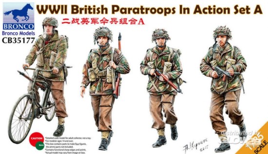 Immagine di WWII BRITISH PARATROOPS IN ACTION SET A KIT 1:35