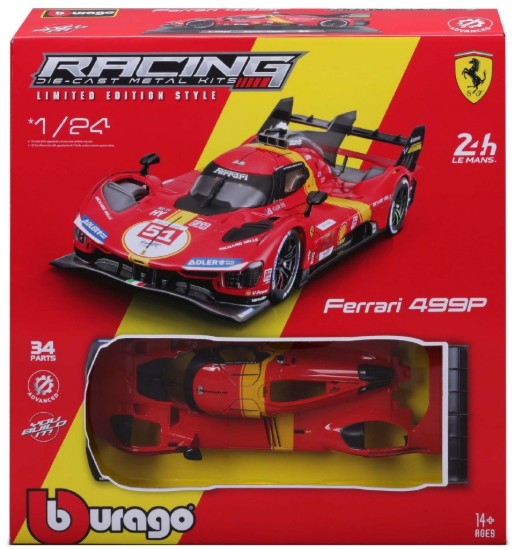 Immagine di FERRARI 499P N.51 1st 24 H LM 2023 CALADO-GIOVINAZZI-P.GUIDI KIT 1:24