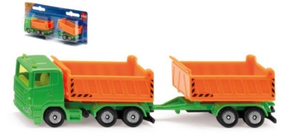 Immagine di CAMION C/CASSONE RIBALTABILE + RIMORCHIO cm 15
